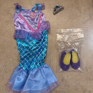 Purple & Blue Mermaid Costume Dress for 18” doll with Accessories. New.